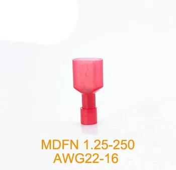 22-16AWG 0.5-1.5 mm MDFN1.25-250 Nailon Isoleeritud Press terminal emane pistik 6.3 plug kevadel lisab
