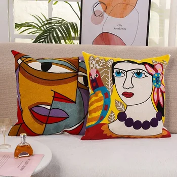 30 Mustrid Picasso Tikitud padjakate Harjatud Puhta Puuvilla Lõuend Abstraktse Viska Padi Kaas Diivanvoodi Art Home Decor