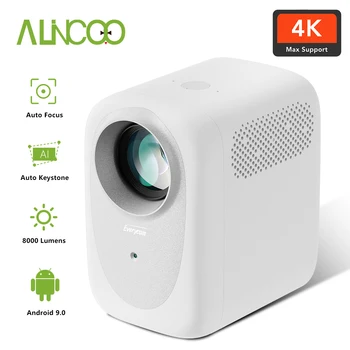 Alincoo R11 FHD 1080P Projektor 4k HDR10 8000 Luumenit LED Video Tala Projektorid Auto Focus 5G wifi Android kodukino Süsteemi