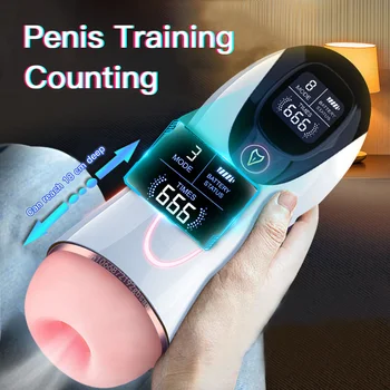 Automaatne Mees Masturbator Cup Imemiseks Vibratsiooni Suhu Reaalne Vagiina Pocket Pussy Peenise Oraalseksi Masin Mänguasjad Mees Täiskasvanutele 18+