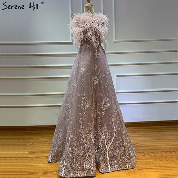 Dubai Disain Roosa Sulgede Crystal õhtukleidid 2023 Varrukateta Luksus Seksikas riietumisstiil Rahulik Hill LA60956