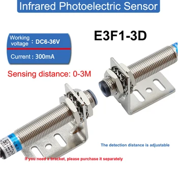 Infrapuna Suhteline Peegeldus Fotoelektrilise energia Lüliti E3F1-3D-M12 3M Kaugseire DistanceInfrared Andur