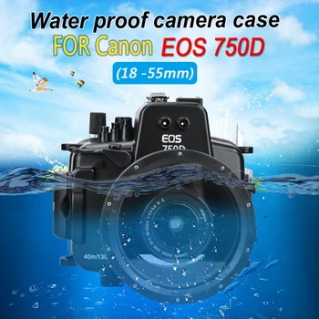 Seafrogs Veealuse 40M kaamerakott Canon EOS 750D 760D Sukeldumine Kaamera korpus 18-55mm 18-135mm Objektiiv