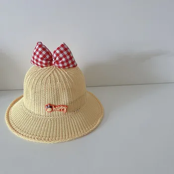 Silmkoelised straw hat Visor bow