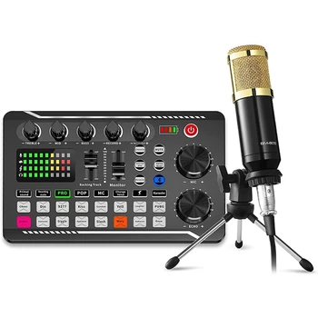 UUS-Podcast Seadmed Liit, helikaart, Mikrofon (120KHz/24 Bit) ja Professionaalne Audio Mixer Streaming Mängu