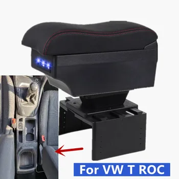 Volkswagen T-ROC Taga kast, VW T ROC Auto Taga Center Ladustamise kasti Interjööri Moderniseerimise USB-Laadimine auto tarvikud