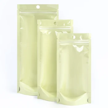 Üks pool Selge, Kosmeetika Korraldajad Kotid Püsti Veekindel Tõmblukk Clip Kotid Eco Plastikust Mylar Pakendamise Kotid Riputada Auk