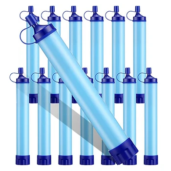 14 Tk Isikliku Vee Filter Straw Vee Puhastamiseks Seadme Väljas Filtreerimine Püsimajäämine Käik Emergency Kit
