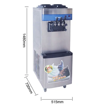2021 Topelt Kompressor 3 maitsed kaubanduslik pehme jäätise masin roostevaba kaubanduslik külmik CF-8228 TASUTA CFR MERE