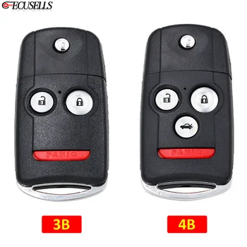 3/4 Button Remote Key Shell Case Smart Auto Võtme Korpus Kaas Acura MDX RDX koos Lihvimata Tera ja Pad Nuppu
