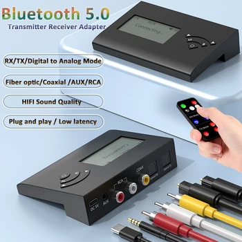3 IN 1 5.0 Bluetooth Audio-Saatja-Vastuvõtja Mitmepunktiline Ühendada 3,5 mm AUX-2 RCA Stereo Muusika Traadita side Adapter Converter