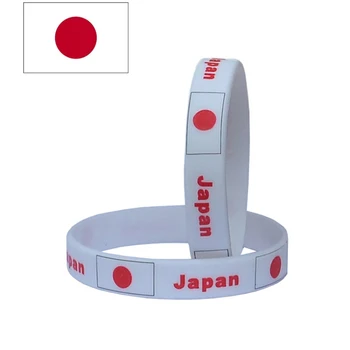 300pcs Riigi Lipud Jaapan Kummist Wristbands Silikoonist Käevõrud