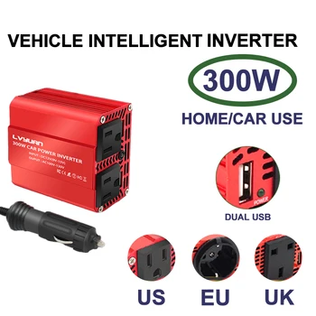300W Car Power Inverter Multifunktsionaalne Dual USB 220V 110V Adapter Voltage Converter Trafo Kaasaskantav Auto sigaretisüütaja