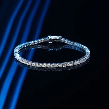 925 sterling hõbe tennis käevõru 2,5 mm käevõru kõrge süsiniku diamond lihtne sterling silver light luksus tüdrukud sünnipäeva kingitus
