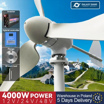 Allikatest Elektri Generaator Energia 4000W Tuul Turbine12v 24v 48v 4kw 3 Labad Alalise Maglev Mppt Eest vastutav