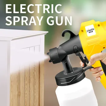 Electric Spray Paint Relv 400W 8000ML Õli Kõrge Rõhu Spray Paint Tool Electric Spray Gun Pluss Line EU Pistik Värvimine Tööriist
