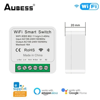 EWeLink Wifi 16A MINI Smart Switch Supporte 2-way Kontroll-Taimer Raadiovõrgu Lüliti Mart Kodu Automatiseerimise Töö Alexa Google Kodu