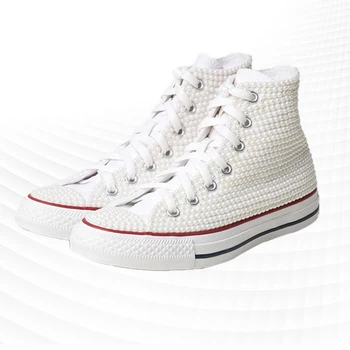 High-top valge lõuend kingad sport kive mugav jalgsi kingad käsitöö kive neutraalne vulkaniseeritud kingad 35-46