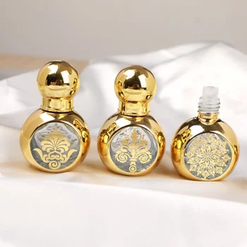 Klaas Rulli kohta, Pudel 15ml Gold Plating Mini Rull Lõhnaõli Pudel Tühi Korduvtäidetavaid eeterlik Õli Konteiner Reisi Lõhnaõli Pudel