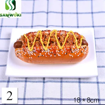 Kunstlik toit mudeli Simulatsiooni hot dog Leib Rihm Võltsitud Hamburger proovi Hot Dog Võlu, Leib Rihm akna ekraani rekvisiidid