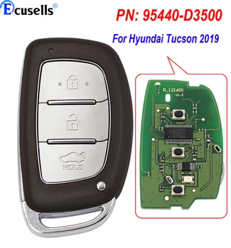 P/N: 95440-D3500 Jaoks Hyundai Tucson 2019 Smart Remote Key 3 Nööpi 433MHz ID47 Kiip Nutikas Võti Fob