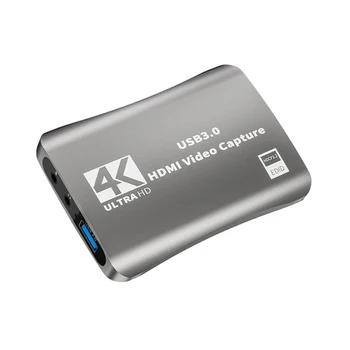 USB 3.0 Capture Kaardi Video Loop-out HDMI-ühilduva HD 4K Mikrofon Audio Mängu Live HD Salvestus Kast PS4 Nintendo Lüliti