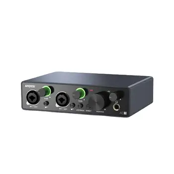 USB Audio Interface Kaasaskantav Plug and Play Stuudio Kvaliteediga Madal Latentsus Streaming Taskuhääling Laulja Kitarrist Podcaster