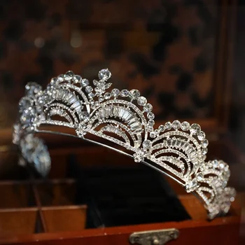 Uus Euroopa Stiilis Lihtne Bridal Crown Super Flash-Kroon Pulmad Kleit Ja Tarvikud Pruut Headpiece Hulgi-Tarvikud