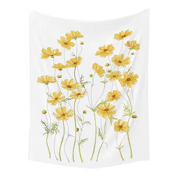 Uus Tuule Väike Värske Väikesed Kollased Õied Chrysanthemum Kevadel Vaip Kodus Seina Vaip Akna Katta Värviga Vaip