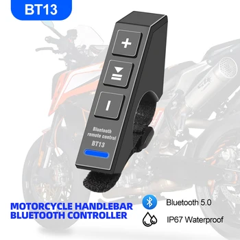 Uus V5.0 Traadita Bluetooth Nuppu pult Veekindel nutitelefon Auto ja Mootorratta Kiivri Peakomplekti Lenkstangi Kõrvaklapid