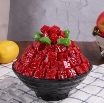 Võltsitud Korea Toidu Raseeritud Oreo Lumi Jää Dragonfruit Simulatsiooni Mudel Juust, Punane uba Matcha Raseeritakse Jää Valimi Mudel Akna Ekraani